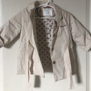 Zara baby girl trench coat with chic floral lining