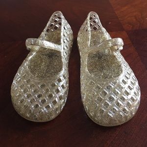 Toddler Girls Gold Jellies