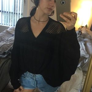 Major sale 💓💎If black blouse cut outs hi-low