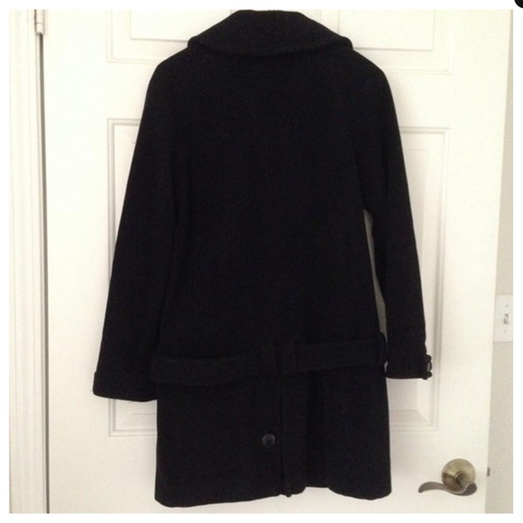 Zara Black Wool Blend Jacket Coat - Picture 3 of 4