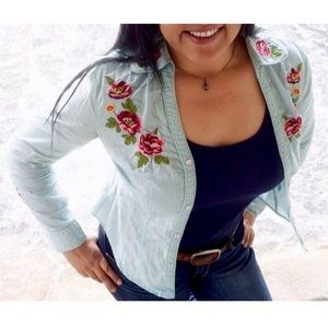 NY & Co. Embroidered Western Style Long-sleeve L