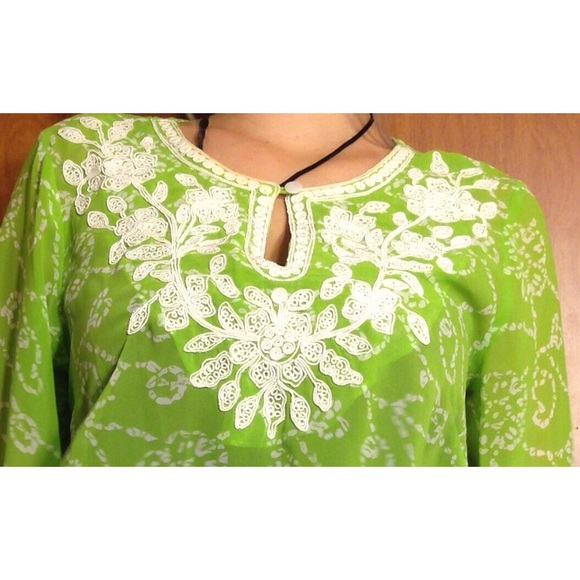 Gorgeous Sheer Embroidered Tunic - Picture 2 of 3