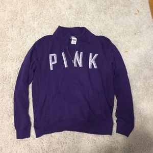 Pink quarter zip