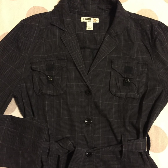 Jeanstar charcoal gray plaid jacket - Picture 2 of 5
