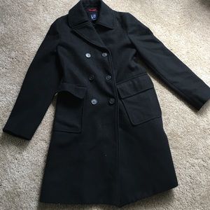 Black trench coat.