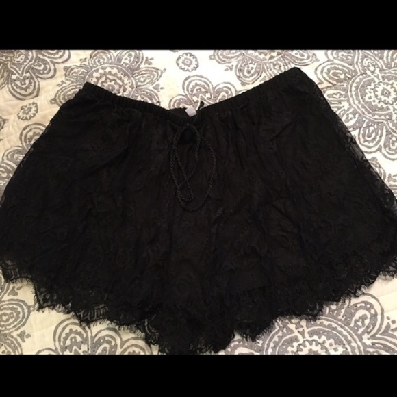 Black Lace Comfy Shorts