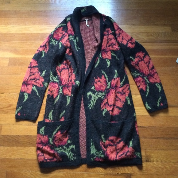 Free People floral cardigan jacket