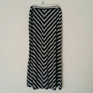 Striped Maxi Skirt