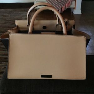 Zac Posen beige and black bag