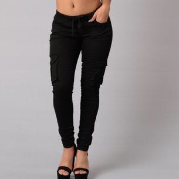 Fashion Nova Black Combat Pants