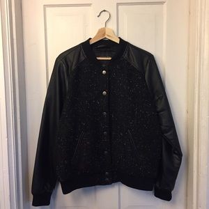 Forever 21 Plus tweed bomber jacket