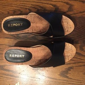 Black Wedge Sandels