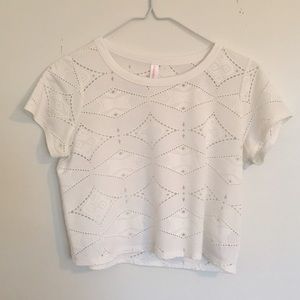 white crop top