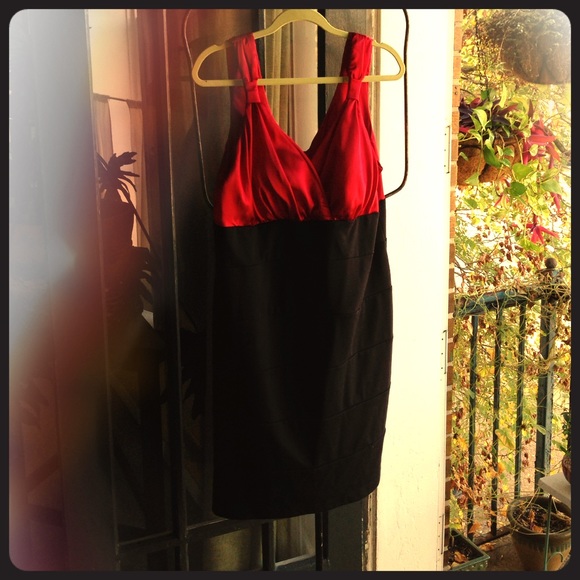 Sexy red and black dress