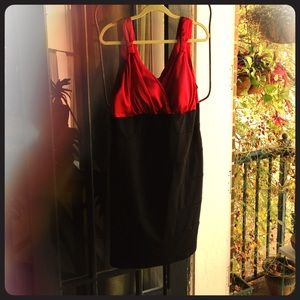 Sexy red and black dress