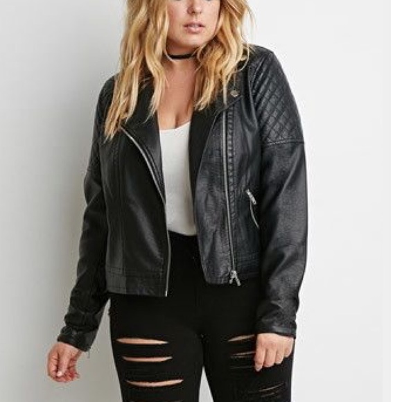 Forever 21 faux leather moto jacket