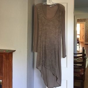 Suede and Cotton dress