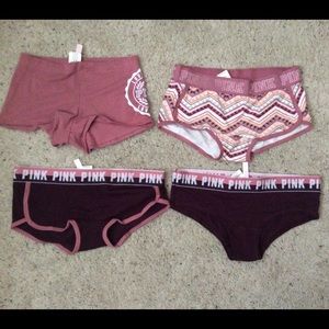 NEW! Victoria's Secret PINK Boyshort & Hipster Set