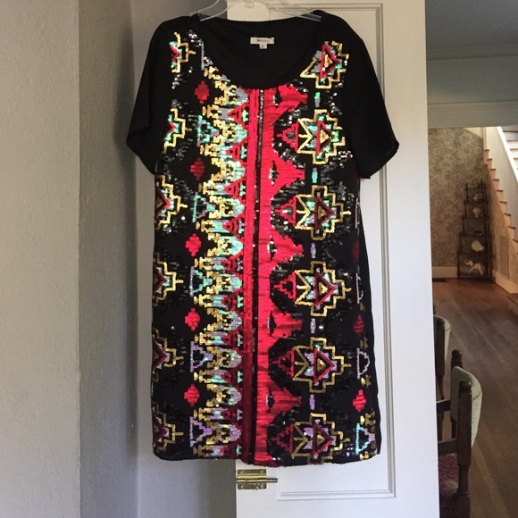 Sequin shift dress
