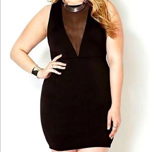 Forever 21 Plus Daring Mesh Bodycon Dress