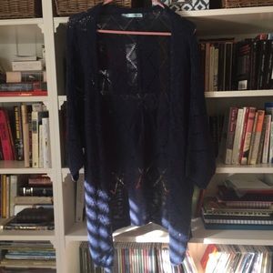 Maurices Blue Batwing Cardigan