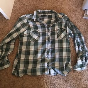 Sold! Green plaid long sleeve tee