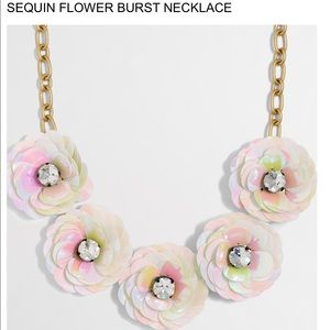 Sequin Flower Necklace NEVER WORN