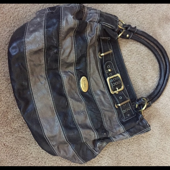 Dolce and gabbana Black and Tan stripe purse