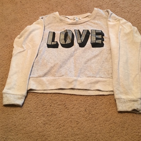 Grey crop top sweater - Picture 3 of 3