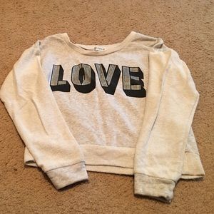 Grey crop top sweater