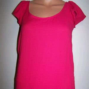 Zara Basic Hot Pink blouse