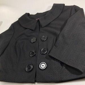 Black Cropped Jacket with large buttons