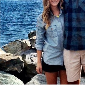 Sanctuary chambray denim top NWOT