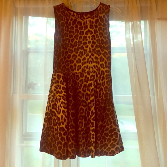 Leopard print mini dress