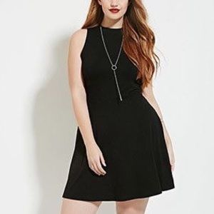 Forever 21 Plus high-neck black dress