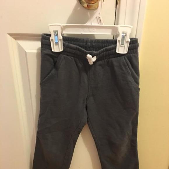 Pull-On Drawstring Charcoal Pants