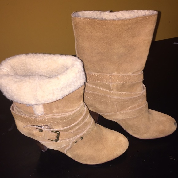 Mustard boots.