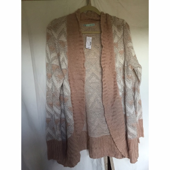 Maurice's sparkling peach flowy cardigan