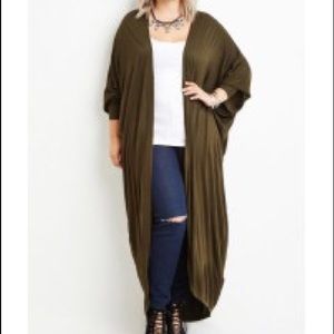 Forever 21 Plus Maxi Dolman Cardigan