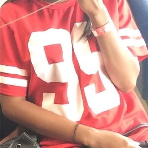Hustle red jersey