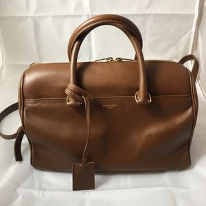 Saint Laurent Classic Duffle 6 brown leather bag