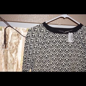 Black and white silk long sleeve!