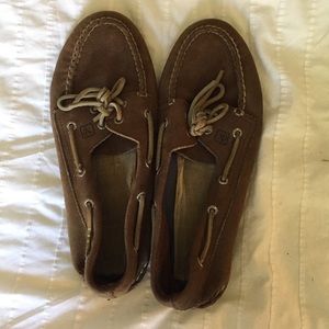 Brown leather Sperrys. Men's 8.5