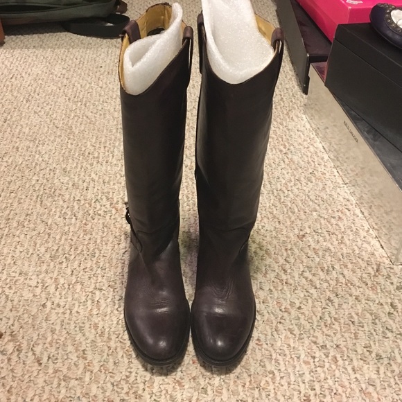 Diesel brown leather boots sz7