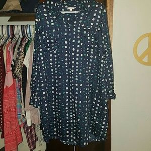 Bug print shirt dress