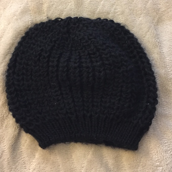 Black knitted hat