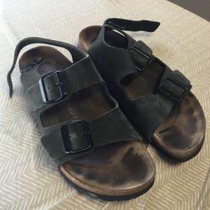 Dark Green Birkenstocks