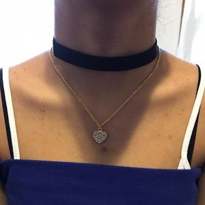 Gothic black lace retro choker collar