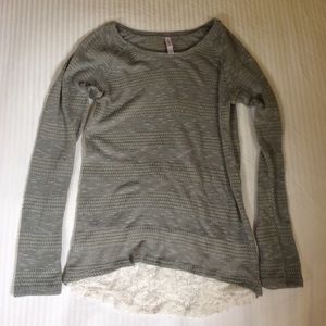Xhilaration lace bottom sweater