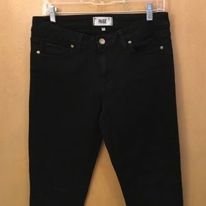 PAIGE Denim Black Jeans w/ankle zip